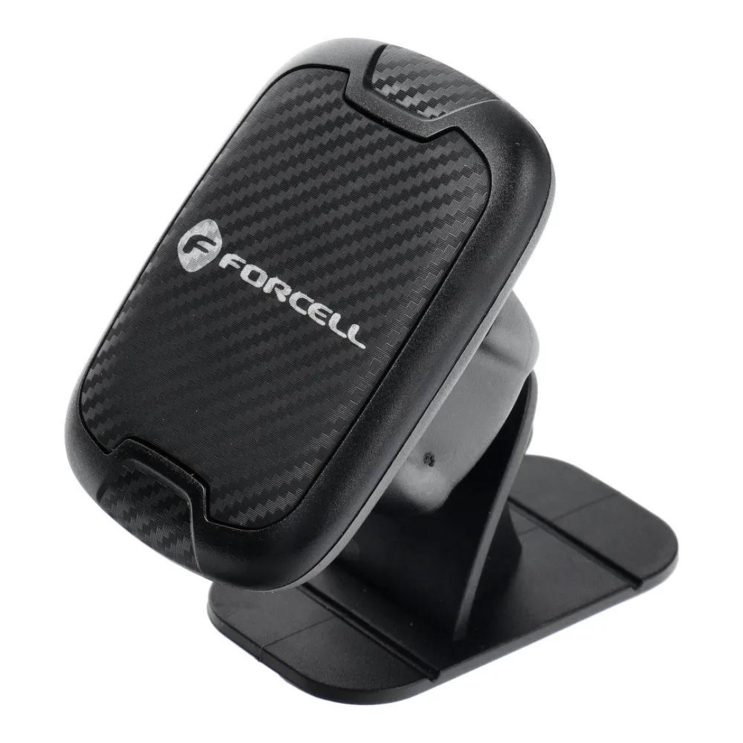 Forcell - Magnetische Telefoon houder voor in Auto - 360 Draaibaar - Zwart/Carbon afbeelding