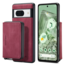 CaseMe - Telefoonhoesje geschikt voor Google Pixel 8A Met Magnetische Pasjeshouder - Back Cover - Rood