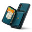 CaseMe - Telefoonhoesje geschikt voor Samsung Galaxy A14 Met Magnetische Pasjeshouder - Back Cover - Blauw
