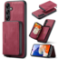 CaseMe CaseMe - Telefoonhoesje geschikt voor Samsung Galaxy A15 Met Magnetische Pasjeshouder - Back Cover - Rood