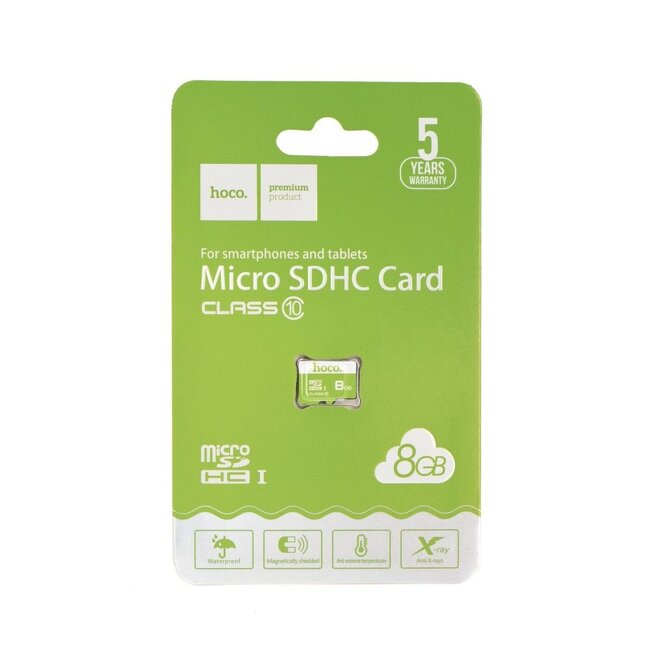 HOCO - Micro SD Kaart 8 GB - Geheugenkaart - tot 75mb/s - Groen
