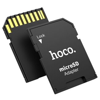 HOCO - Micro SD Kaart Adapter - Micro SD naar SD - Adapter geschikt voor geheugenkaarten - Zwart