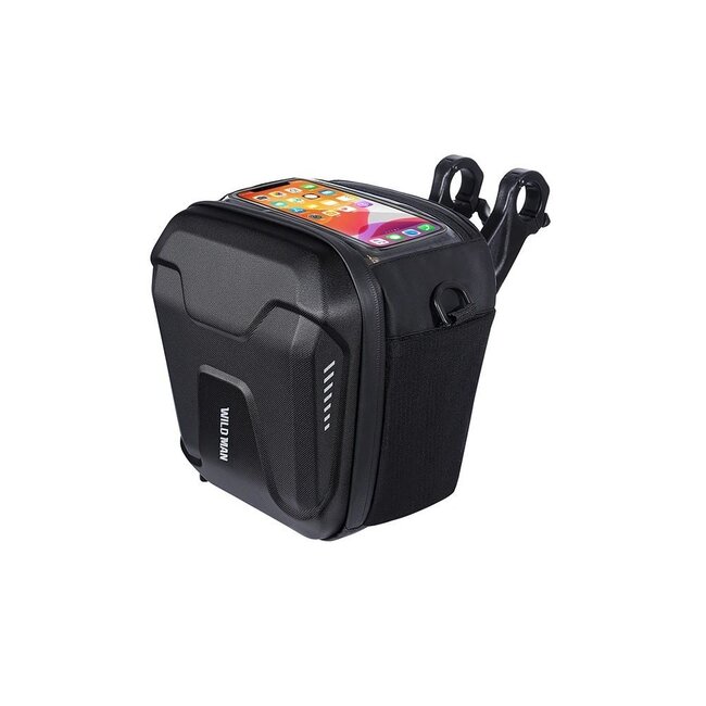Wildman - Stuurtas - Telefoonhouder/Fietstas - Waterdicht - Touchscreen - Met rits - 3L - Zwart
