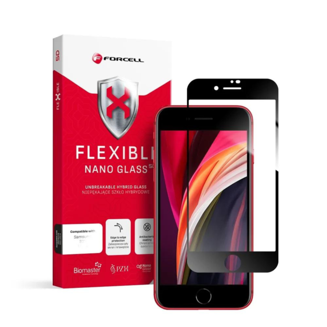 Forcell - Full cover screenprotector geschikt voor Apple iPhone 7/8/SE 2020 - 5D Tempered Glass - Transparant
