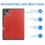 Case2go - Hoes geschikt voor Lenovo Tab M11 -  TB-330FU (2024) - Ultimate Business Book Case  - 11 Inch - Rood