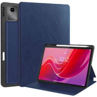 Case2go Case2go - Hoes geschikt voor Lenovo Tab M11 -  TB-330FU (2024) - Ultimate Business Book Case  - 11 Inch - Donker Blauw