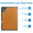 Case2go - Hoes geschikt voor Lenovo Tab M11 -  TB-330FU (2024) - Ultimate Business Book Case  - 11 Inch - Licht Bruin