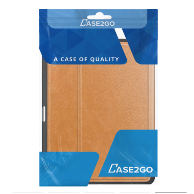 Case2go - Hoes geschikt voor Lenovo Tab M11 -  TB-330FU (2024) - Ultimate Business Book Case  - 11 Inch - Licht Bruin