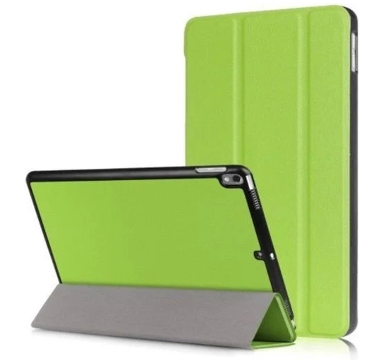 Tablet hoes geschikt voor iPad 2021 / 2020 / 2019 Hoes met Apple Pencil Houder en Auto Sleep/Wake functie - Tri-Fold book Case - 10.2 inch - Licht Groen afbeelding