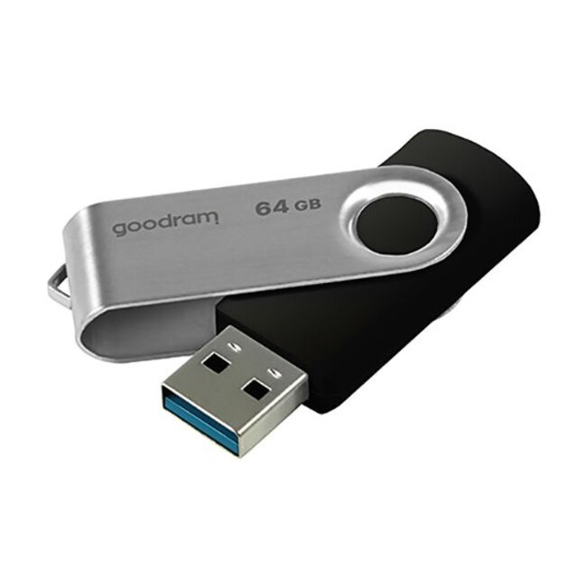 GoodRam - USB Geheugenstick - UTS3 - USB-A 3.2 - 64 GB - Zwart/Zilver