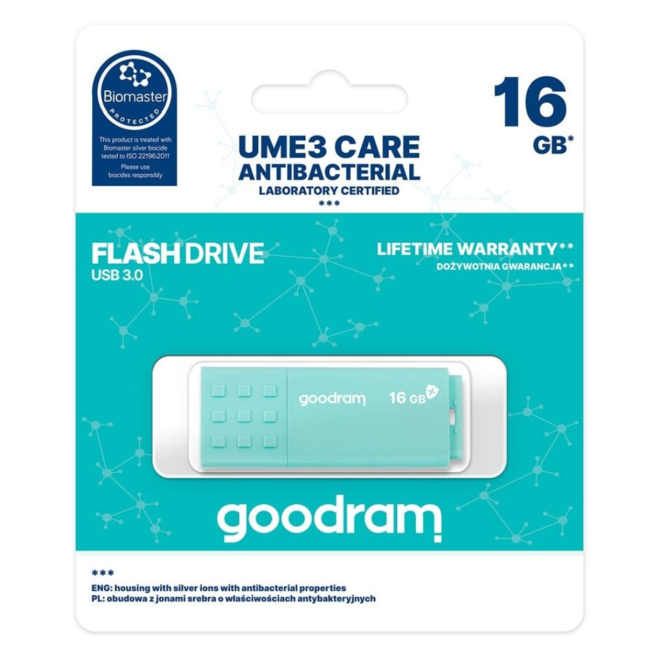 GoodRam - USB Geheugenstick - UME3 - USB 3.0 - 16 GB - Blauw
