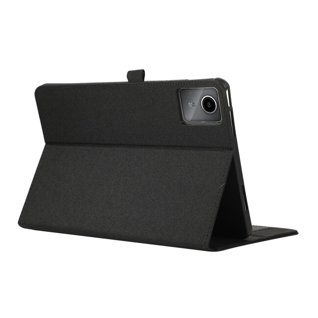 Case2go - Tablet Hoes geschikt voor Lenovo Tab M11 - Cloth Pattern - Book Case - 11 inch - Zwart