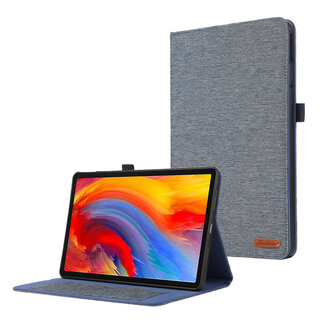 Case2go Case2go - Tablet Hoes geschikt voor Lenovo Tab M11 - Cloth Pattern - Book Case - 11 inch - Donkerblauw