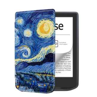 Case2go Case2go - E-reader Hoes geschikt voor PocketBook Verse / Pro - Sleepcover - Auto/Wake functie - Magnetische sluiting - Sterrenhemel