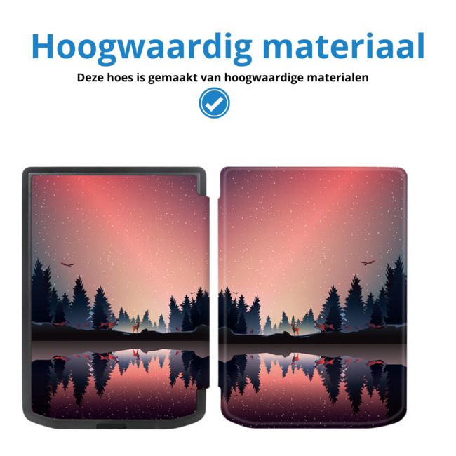 Case2go - E-reader Hoes geschikt voor PocketBook Verse / Verse Pro / Verse Pro Color - Sleepcover - Auto/Wake functie - Magnetische sluiting - Zonsondergang