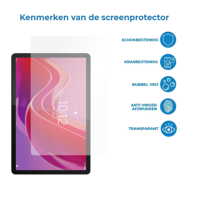 Case2go - Tablet Screenprotector geschikt voor Lenovo Tab M11 - 11 Inch - Tempered Glass - Case Friendly - Transparant