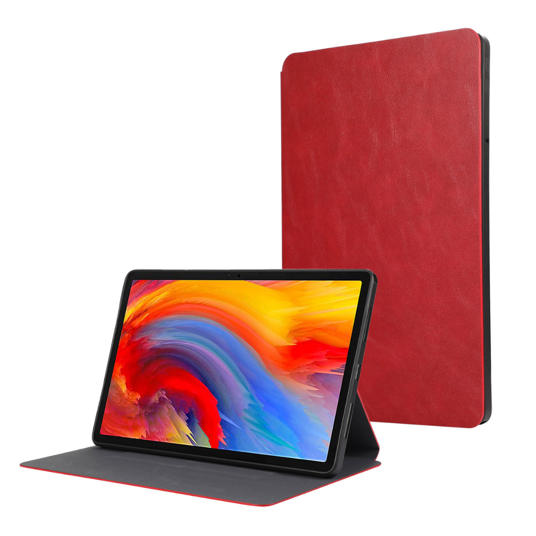 Case2go - Tablet Hoes geschikt voor Lenovo Tab M11 - Simple Leather Case - Book Case - 11 inch - Rood afbeelding