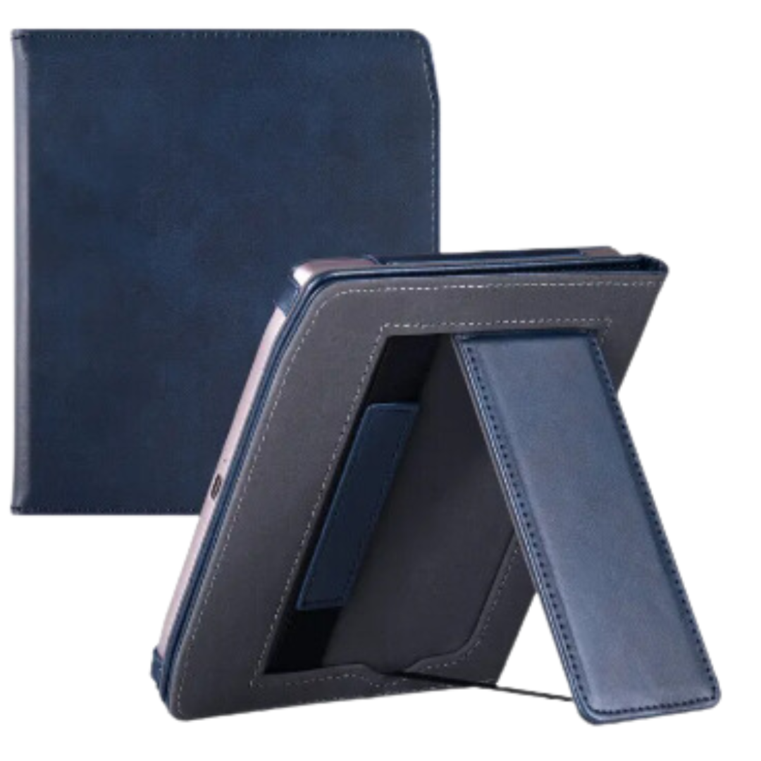 Case2go - E-reader hoes geschikt voor Pocketbook Era - Sleepcover - Auto/Wake functie - Met handstrap - Donker Blauw afbeelding