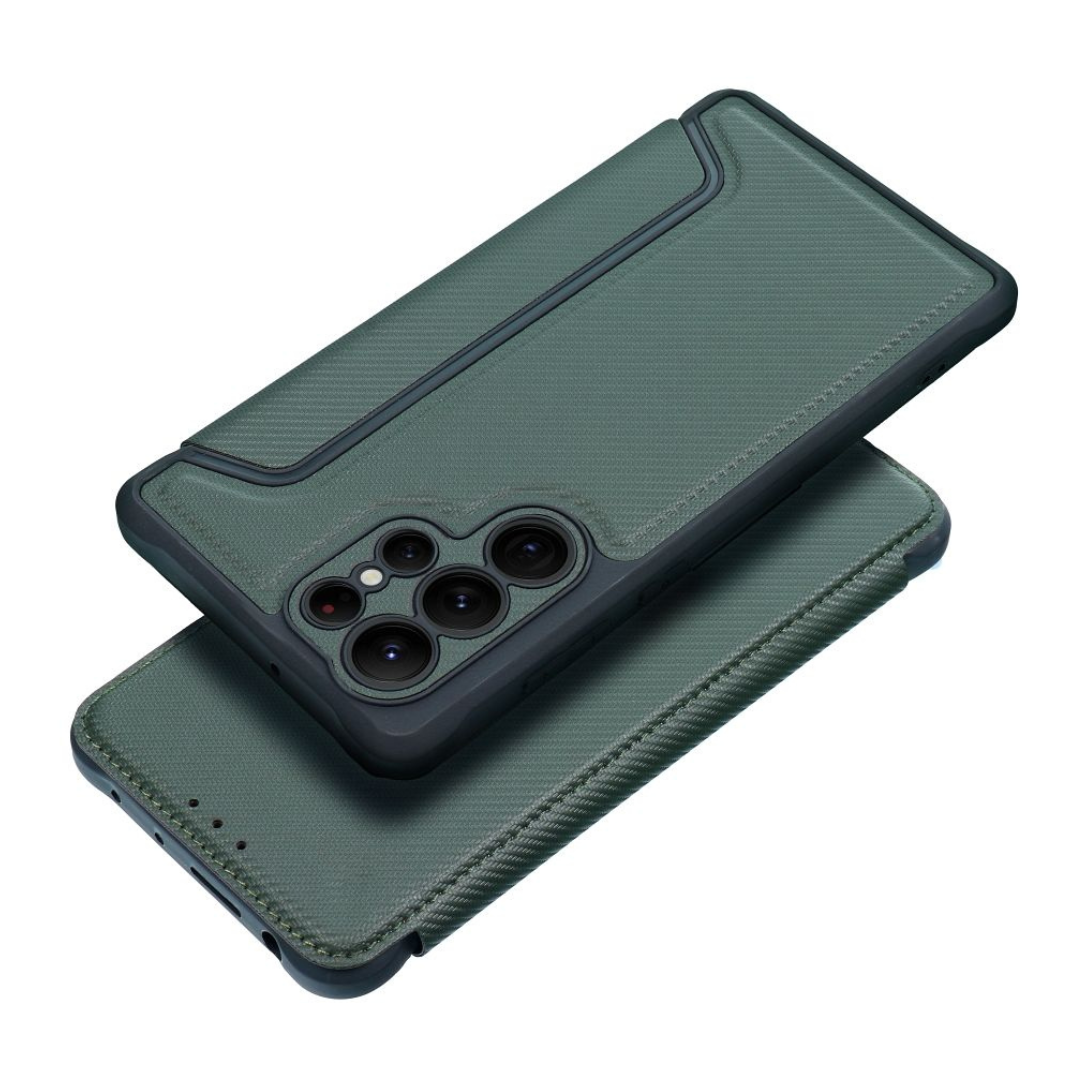 Case2go - Telefoonhoesje geschikt voor Samsung Galaxy S24 Plus - Schokbestendige Book Case - Groen afbeelding