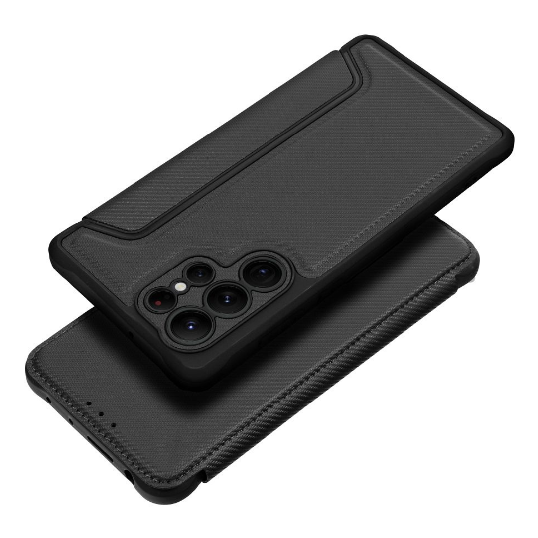 Case2go - Telefoonhoesje geschikt voor Samsung Galaxy S24 - Schokbestendige Book Case - Zwart afbeelding