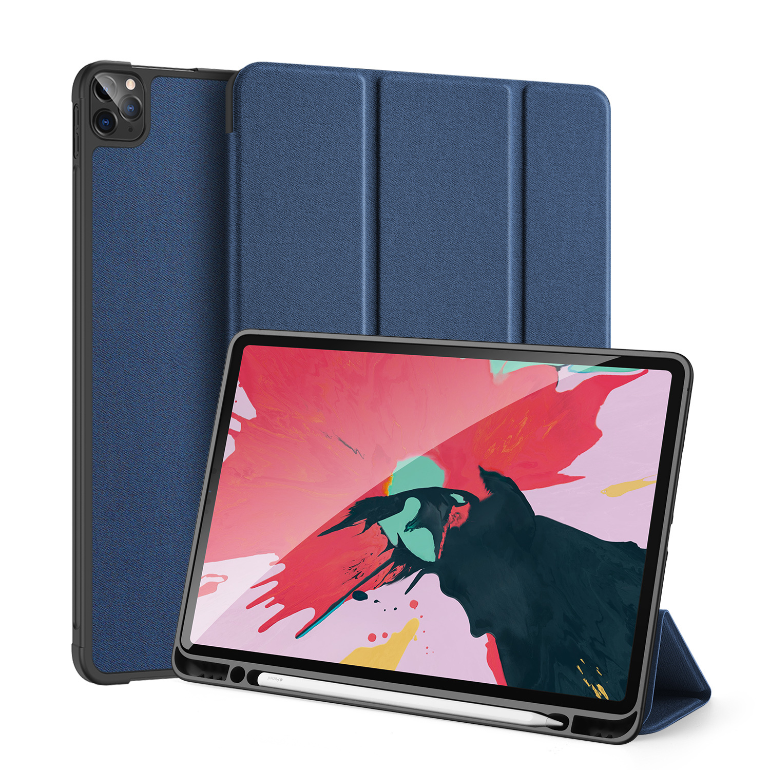iPad Pro 12.9 (2020) hoes - Dux Ducis Domo Book Case - Donker Blauw afbeelding