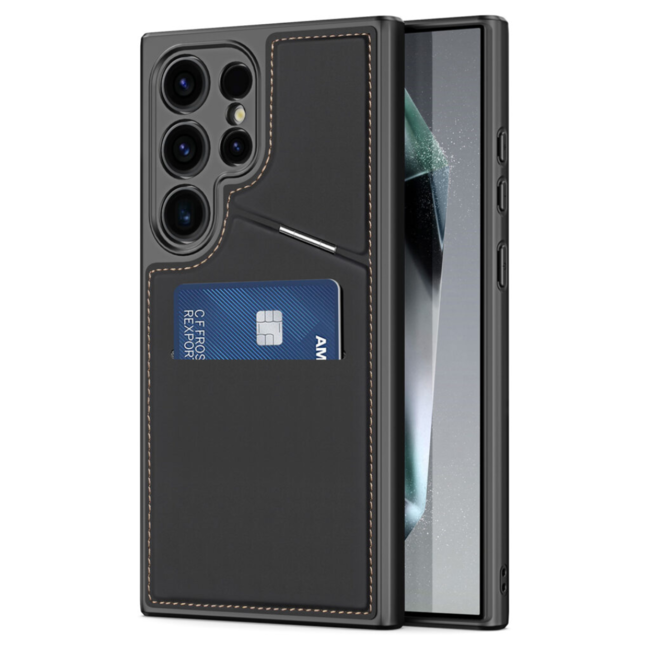 Dux Ducis - Telefoon Hoesje geschikt voor de Samsung Galaxy S24 Ultra - Rafi Mag Series - Back Cover - Zwart