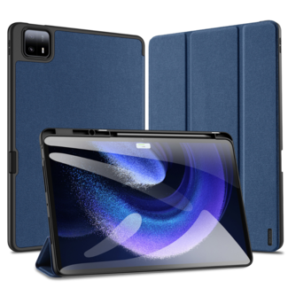 Dux Ducis Dux Ducis - Tablet hoes geschikt voor Xiaomi Pad 6 Max 14 - Domo Tri-fold Case - Auto Wake/Sleep functie - Met Pen Houder - Donker Blauw