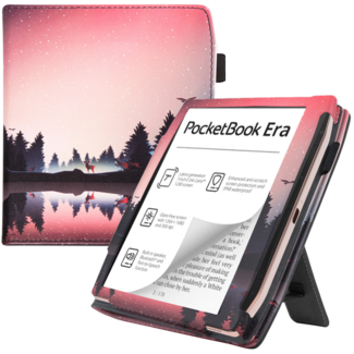 Case2go Case2go - E-reader hoes geschikt voor Pocketbook Era - Sleepcover - Auto/Wake functie - Met handstrap - Zonsondergang