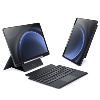 Dux Ducis Dux Ducis - Toetsenbord hoes geschikt voor Samsung Galaxy Tab S9 FE Plus (2023) - Afneembaar - QWERTY - Tablet toetsenbord met touchpad - Zwart