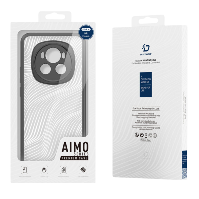 Dux Ducis - Telefoon hoesje geschikt voor de Honor Magic 6 - Back Cover - Aimo Series - Zwart