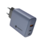 Forcell - Adapter - met 2 x USB C en USB A aansluitingen - 4A 65W - Quick Charge 4.0 - Grijs