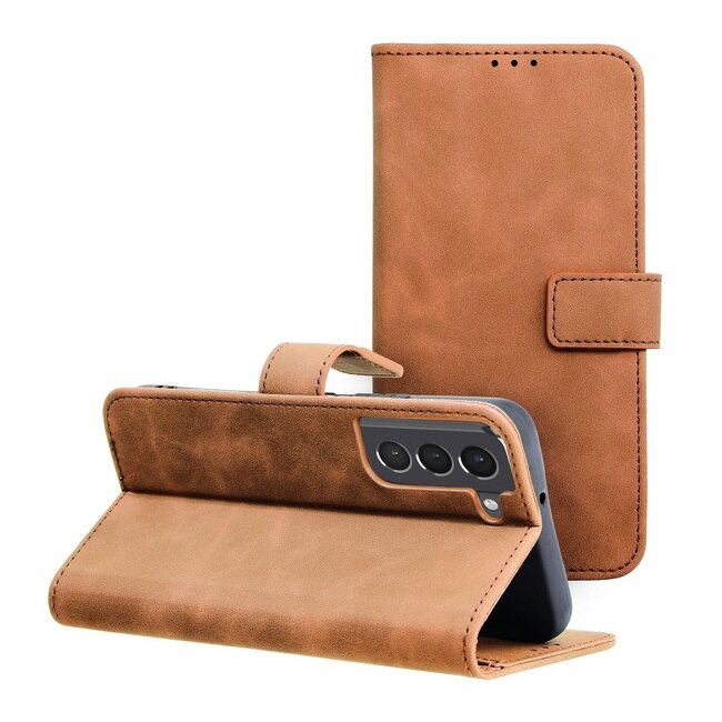 Case2go - Book Case geschikt voor Xiaomi Redmi Note 13 4G / 5G - Portemonnee Hoesje - Bruin