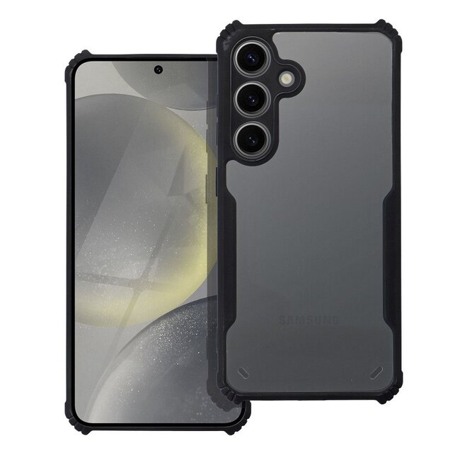 Case2go - Hoesje geschikt voor Samsung Galaxy S24 Ultra - Shockproof Back Cover - Anti Drop Case - Zwart