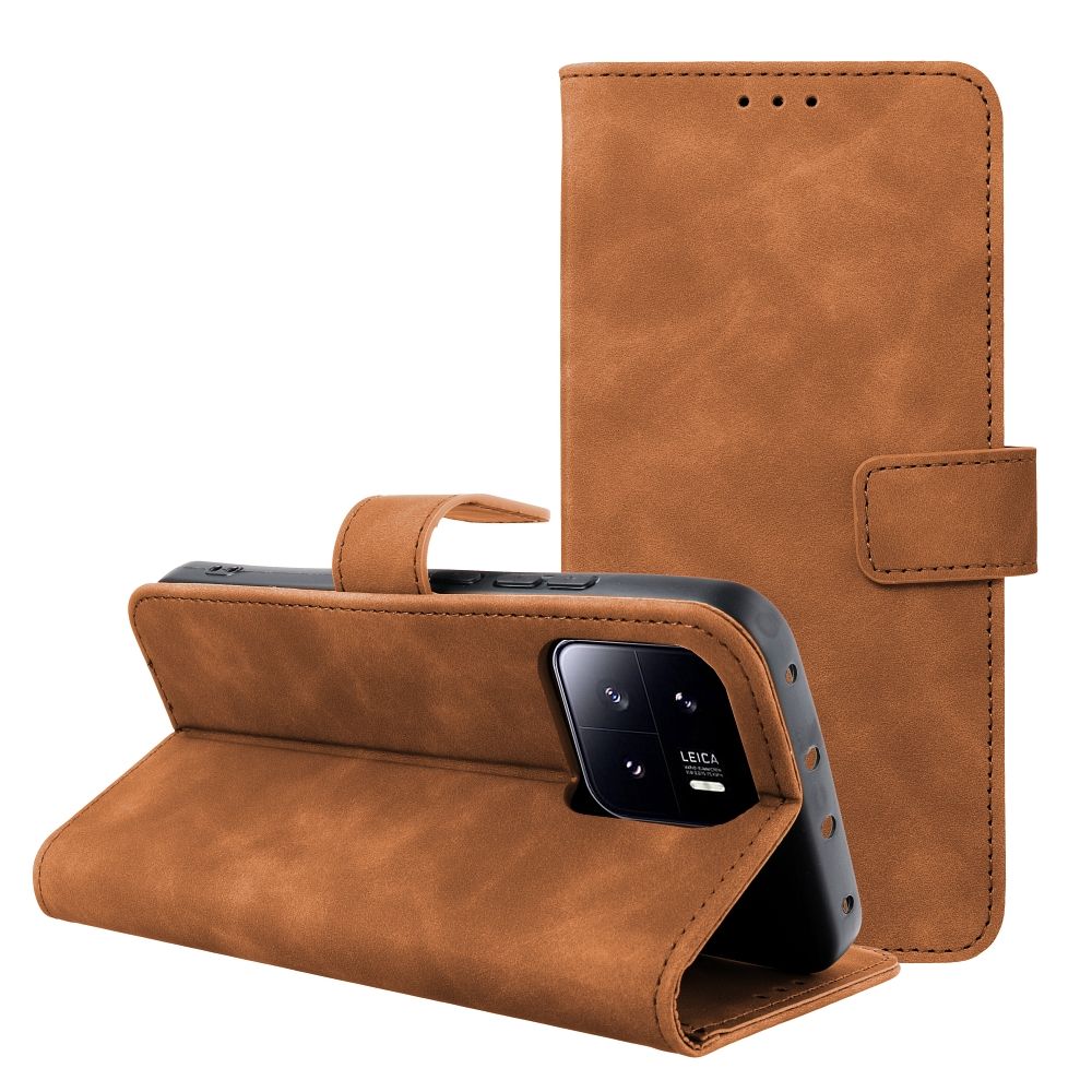 Case2go - Book Case geschikt voor Xiaomi Redmi Note 13 Pro Plus 4G / 5G - Portemonnee Hoesje - Bruin afbeelding