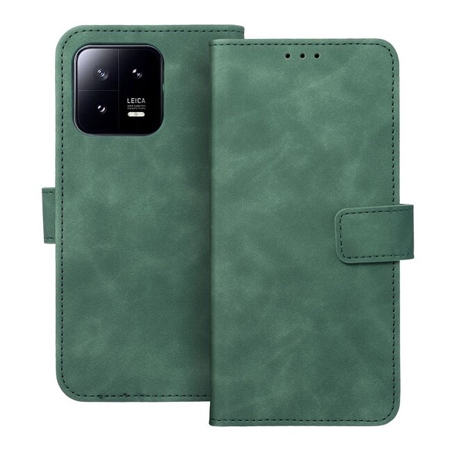 Case2go - Book Case geschikt voor Xiaomi Redmi Note 13 Pro 4G / 5G - Portemonnee Hoesje - Groen