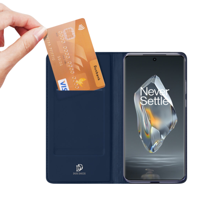 Dux Ducis - Telefoon Hoesje geschikt voor de OnePlus Ace 3/12R - Skin Pro Book Case - Blauw