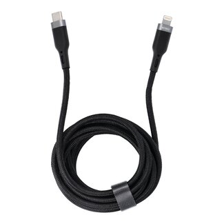 WIWU WIWU - USB-C naar Lightning kabel - Lightning oplader - Gevlochten Kabel - 1,2 meter - Zwart