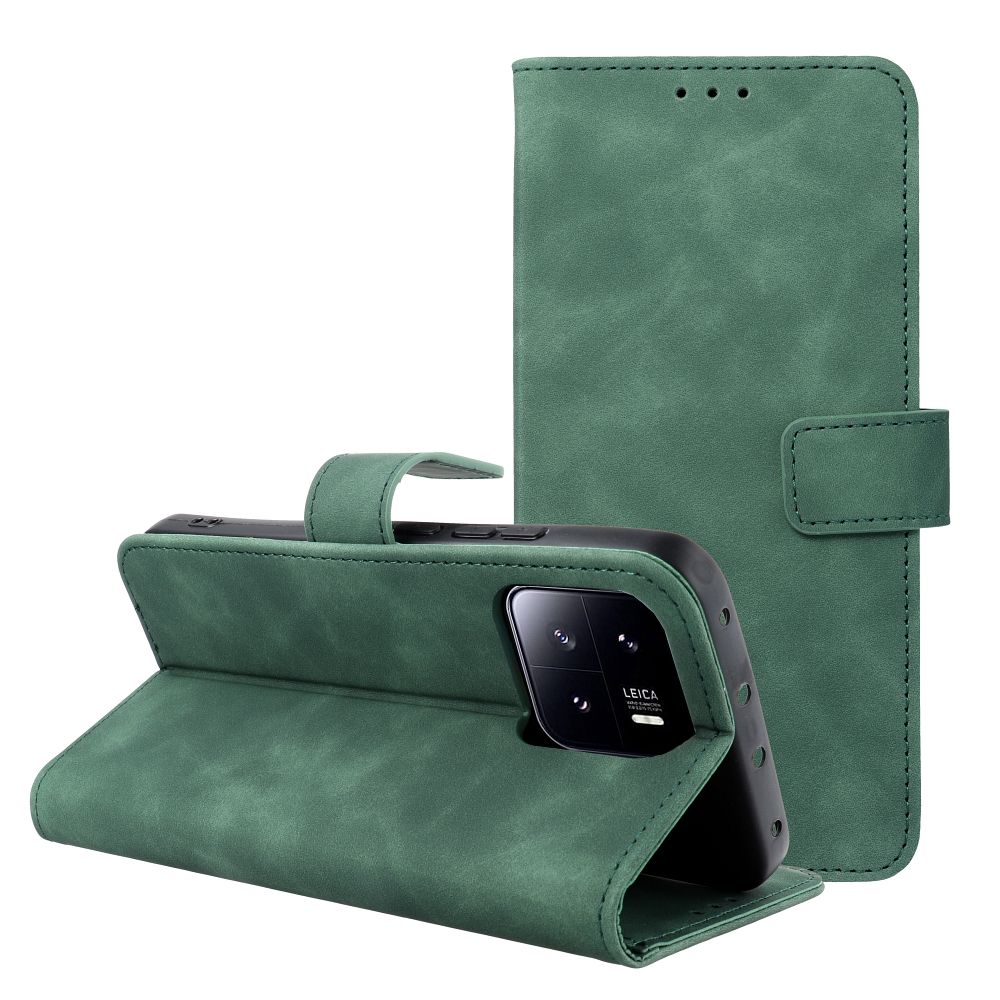 Case2go - Telefoonhoesje geschikt voor Xiaomi 13 Pro - Wallet Book Case - Met Magnetische Sluiting - Groen afbeelding