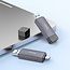 HOCO - SD kaartlezer - Voor SD en Micro SD kaarten - USB-A 3.0 en USB-C 3.0 - Grijs