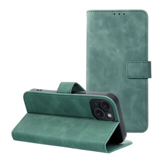 Case2go Case2go - Telefoonhoesje geschikt voor iPhone 15 - Wallet Book Case - Met Magnetische Sluiting - Groen