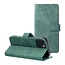 Case2go - Telefoonhoesje geschikt voor iPhone 15 Plus - Wallet Book Case - Met Magnetische Sluiting - Groen