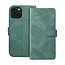 Case2go - Telefoonhoesje geschikt voor iPhone 15 Plus - Wallet Book Case - Met Magnetische Sluiting - Groen