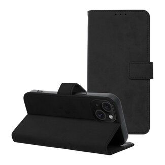 Case2go Case2go - Telefoonhoesje geschikt voor iPhone 15 Plus - Wallet Book Case - Met Magnetische Sluiting - Zwart