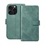 Case2go - Telefoonhoesje geschikt voor iPhone 15 Pro Max - Wallet Book Case - Met Magnetische Sluiting - Groen