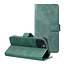 Case2go - Telefoonhoesje geschikt voor iPhone 14 Plus - Wallet Book Case - Met Magnetische Sluiting - Groen