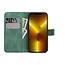 Case2go - Telefoonhoesje geschikt voor iPhone 14 Plus - Wallet Book Case - Met Magnetische Sluiting - Groen