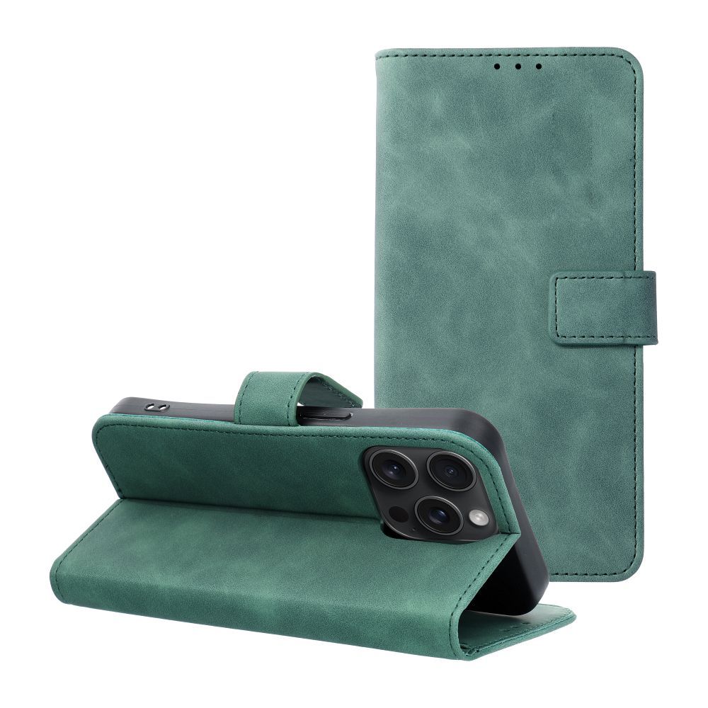 Case2go - Telefoonhoesje geschikt voor iPhone 14 Pro - Wallet Book Case - Met Magnetische Sluiting - Groen