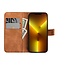 Case2go - Telefoonhoesje geschikt voor iPhone 14 Plus - Wallet Book Case - Met Magnetische Sluiting - Bruin