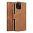 Case2go - Telefoonhoesje geschikt voor iPhone 14 Plus - Wallet Book Case - Met Magnetische Sluiting - Bruin