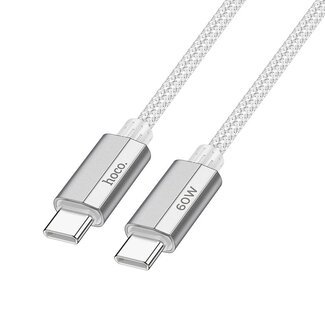 HOCO - USB-C naar USB-C kabel - Quick Charge 3.0 - 60W - 1.2 meter - Grijs